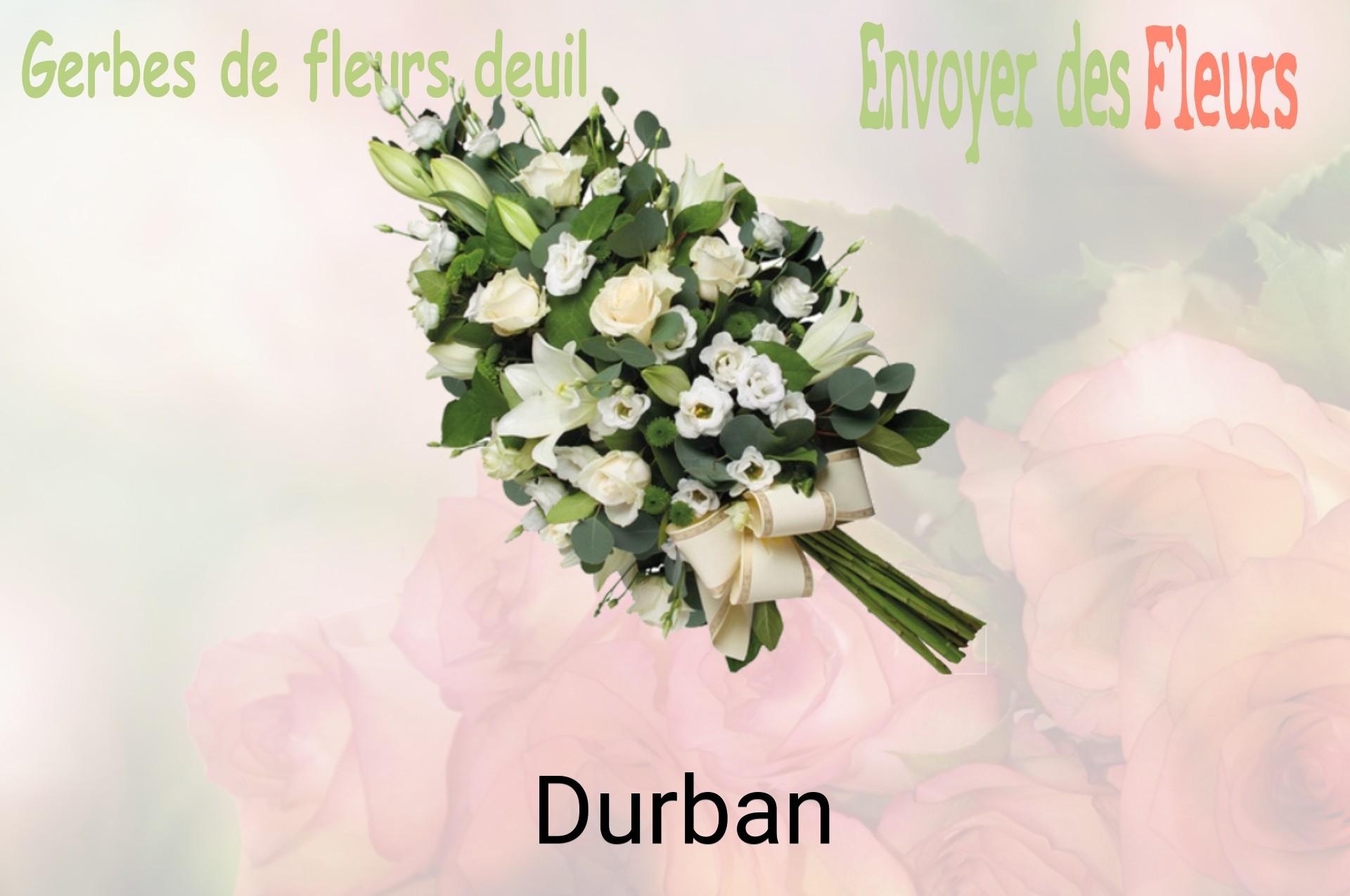 Gerbe de fleurs de deuil livrée à Durban